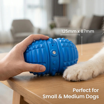 Smart Dog Toy Interactive Automatic Moving Ball Dual Motor Rolling Voice Recording Motion Activated Water Resistant Rechargeable Pet Toy with Rope for Small Medium Dogs Indoor Active Play Boredom Busting
