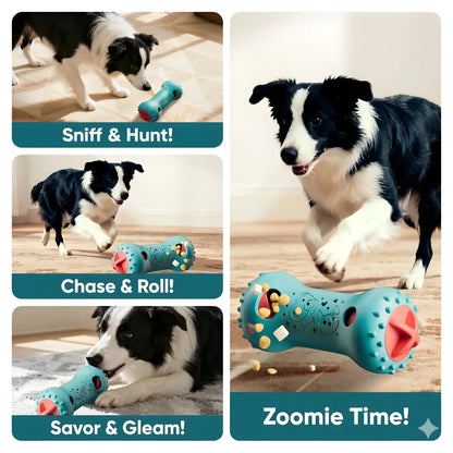 LUMIKATA 2-In-1 Dog Puzzle Toy & Slow Feeder: 3-Level Adjustable Treat Dispensing Toy to Keep Dogs Busy, Stop Fast Eating & Improve Digestion — Interactive IQ Enrichment for All Breeds.Heavy-Duty Durable Nylon,Chewers.