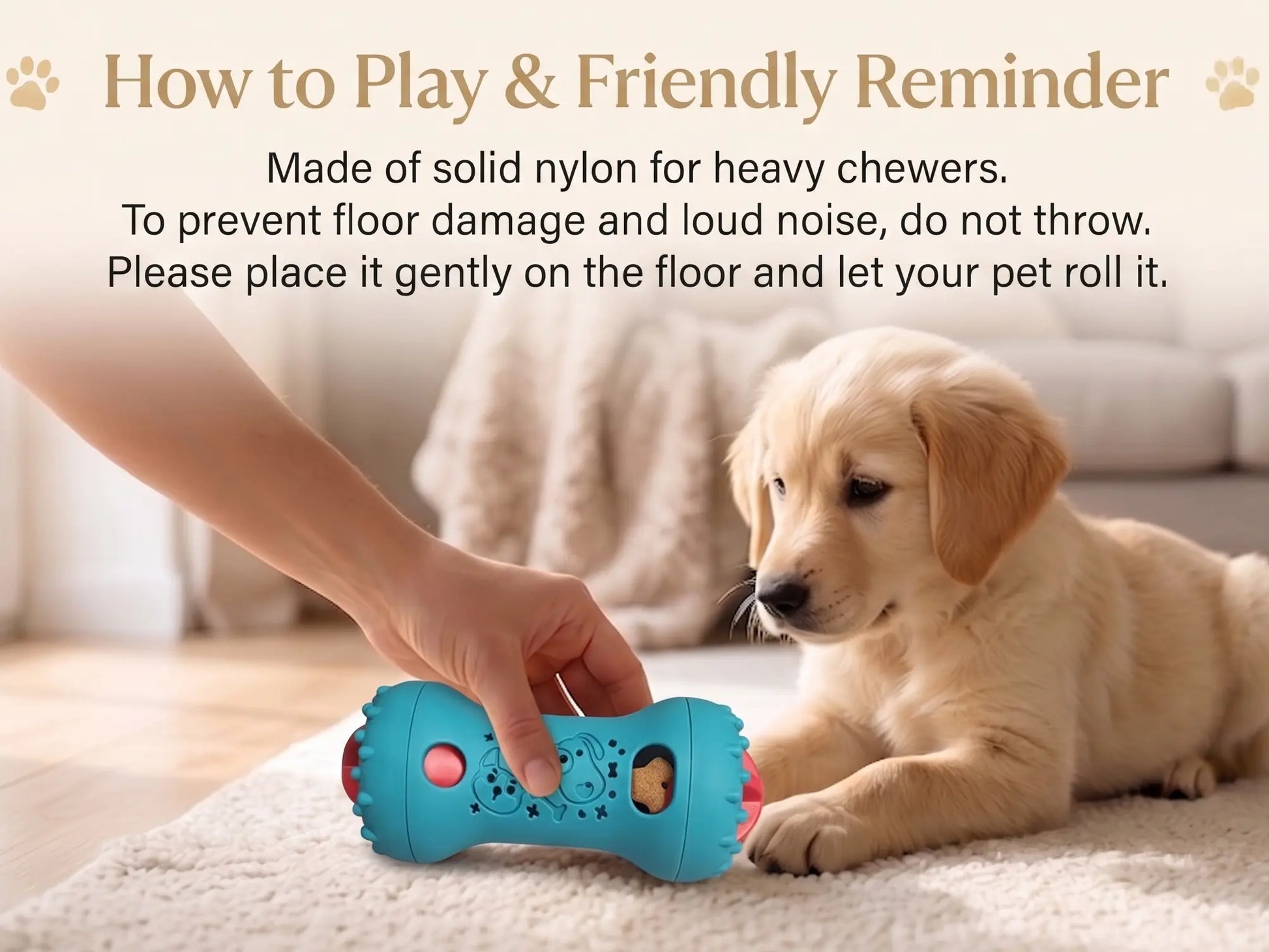LUMIKATA 2-In-1 Dog Puzzle Toy & Slow Feeder: 3-Level Adjustable Treat Dispensing Toy to Keep Dogs Busy, Stop Fast Eating & Improve Digestion — Interactive IQ Enrichment for All Breeds.Heavy-Duty Durable Nylon,Chewers.